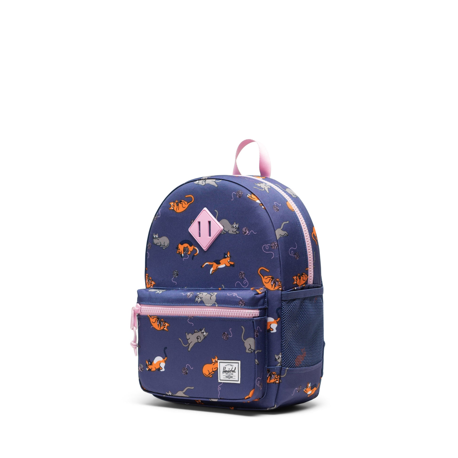 Lacivert - Kedili Herschel Heritage Çocuk Su İtici Kumaş Sırt Çantası, 15 L
