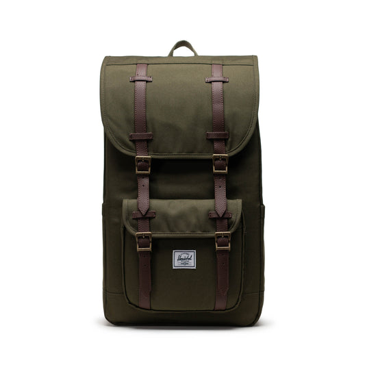 Haki Herschel Little America Su İtici Kumaş Sırt Çantası, 16" Laptop Uyumlu, 30 L