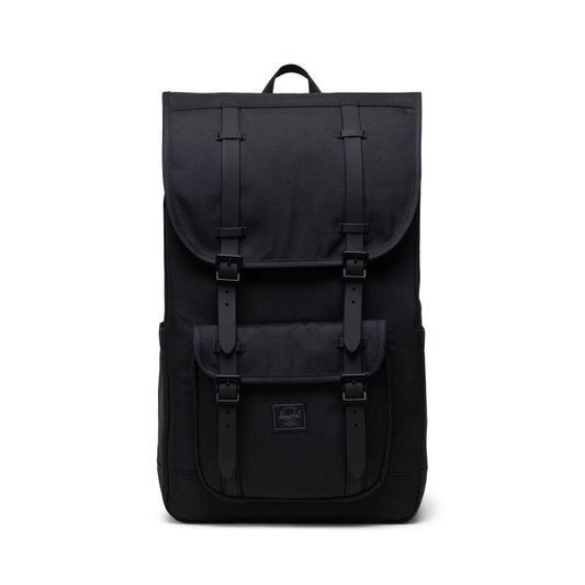 Siyah Tonal Herschel Little America Su İtici Kumaş Sırt Çantası, 16" Laptop Uyumlu, 30 L