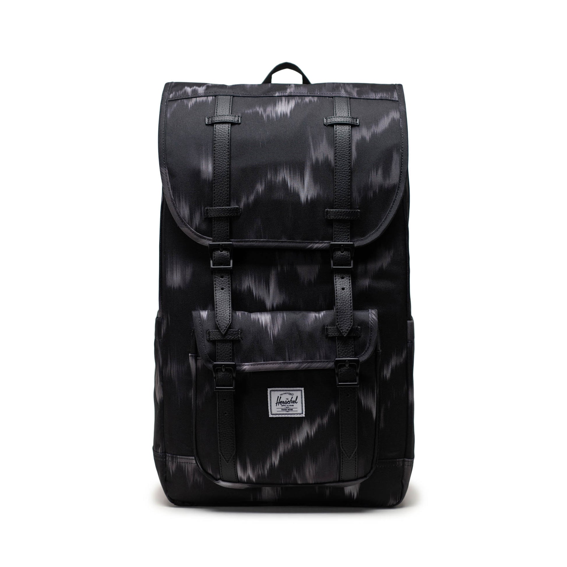 Siyah Füme Desenli Herschel Little America Su İtici Kumaş Sırt Çantası, 16" Laptop Uyumlu, 30 L