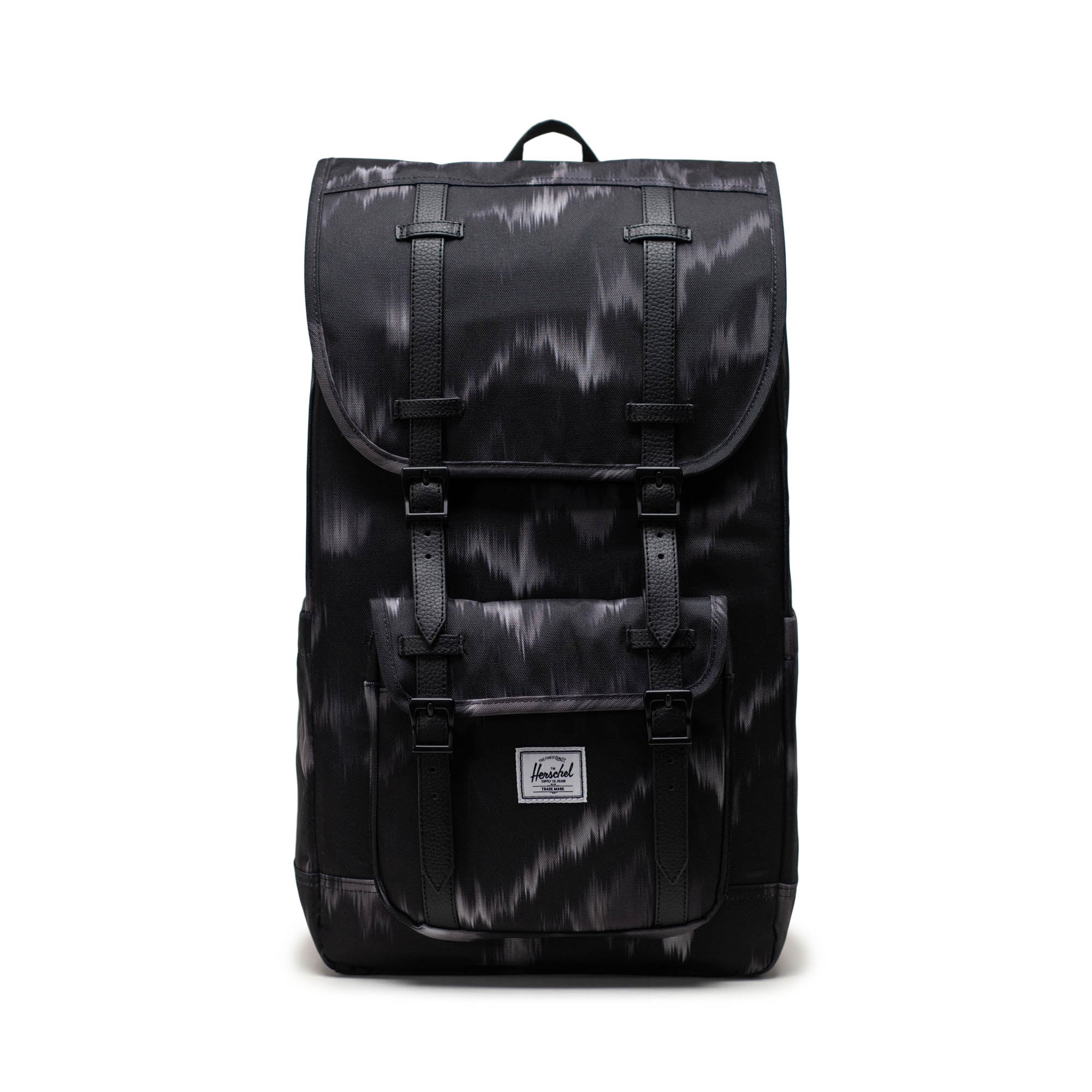 Siyah Füme Desenli Herschel Little America Su İtici Kumaş Sırt Çantası, 16" Laptop Uyumlu, 30 L