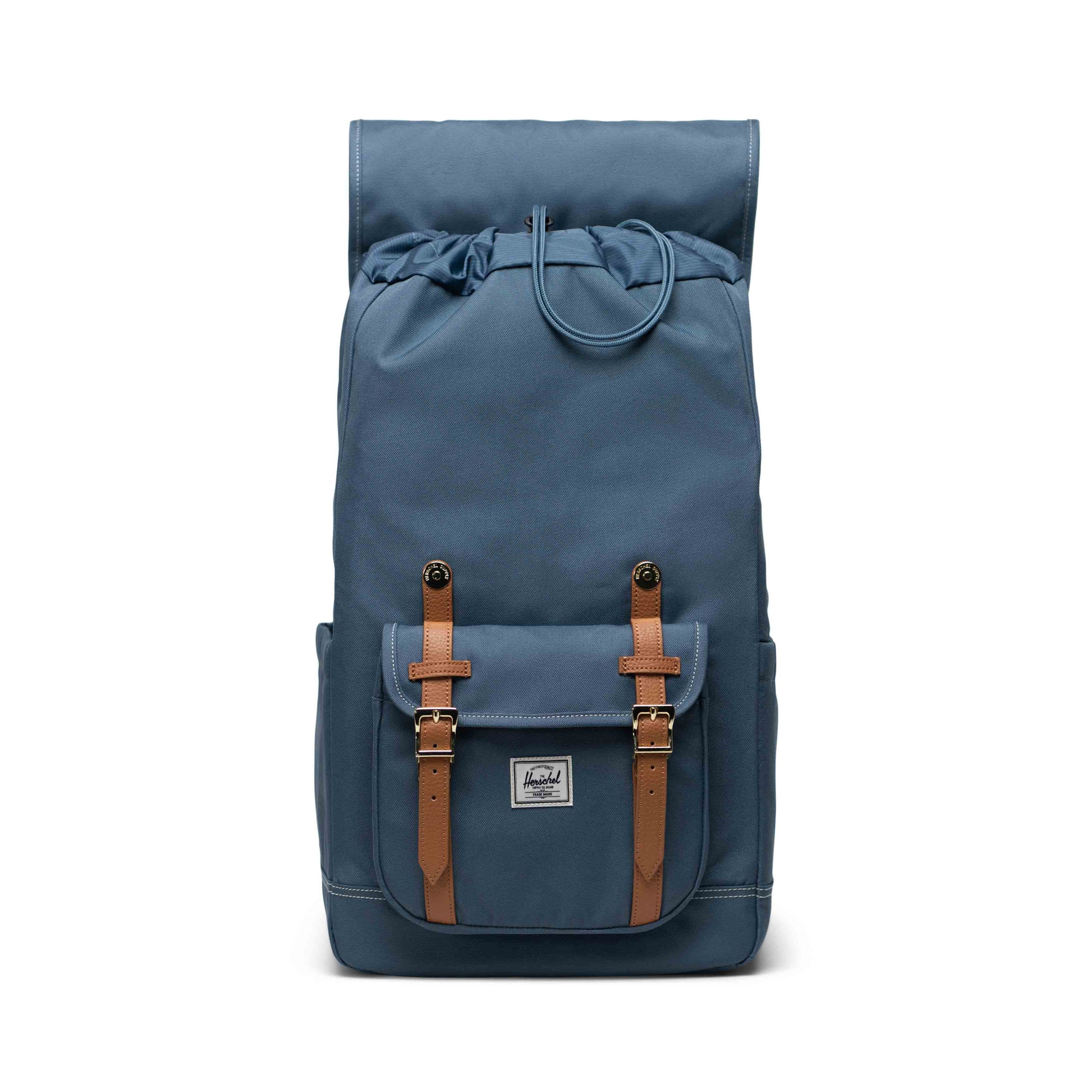 Dikişli Buğulu Mavi Herschel Little America Su İtici Kumaş Sırt Çantası, 16" Laptop Uyumlu, 30 L