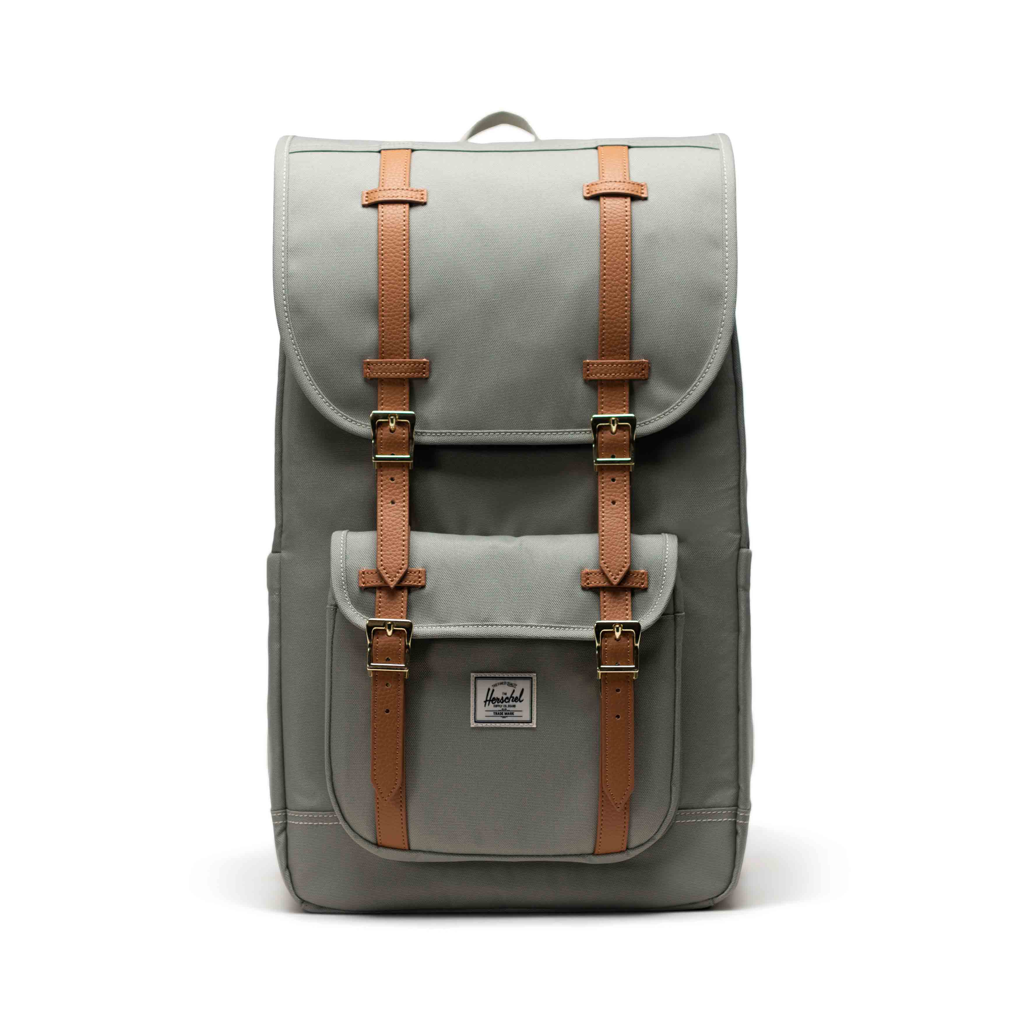Puslu Yeşil Herschel Little America Su İtici Kumaş Sırt Çantası, 16" Laptop Uyumlu, 30 L