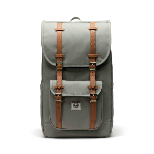Puslu Yeşil Herschel Little America Su İtici Kumaş Sırt Çantası, 16" Laptop Uyumlu, 30 L
