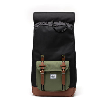 Siyah - Canlı Yeşil - Taba Herschel Little America Su İtici Kumaş Sırt Çantası, 16" Laptop Uyumlu, 30 L