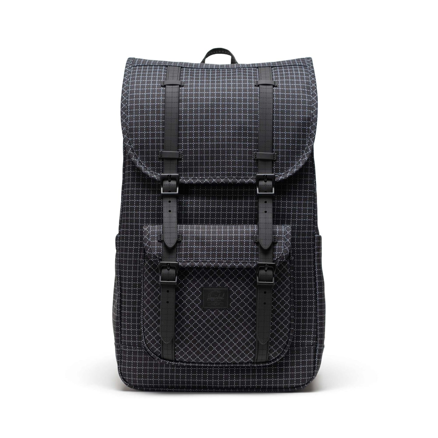 Grid Siyah Herschel Little America Su İtici Kumaş Sırt Çantası, 16" Laptop Uyumlu, 30 L