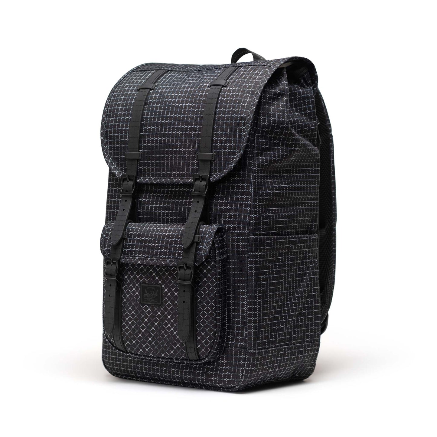 Grid Siyah Herschel Little America Su İtici Kumaş Sırt Çantası, 16" Laptop Uyumlu, 30 L