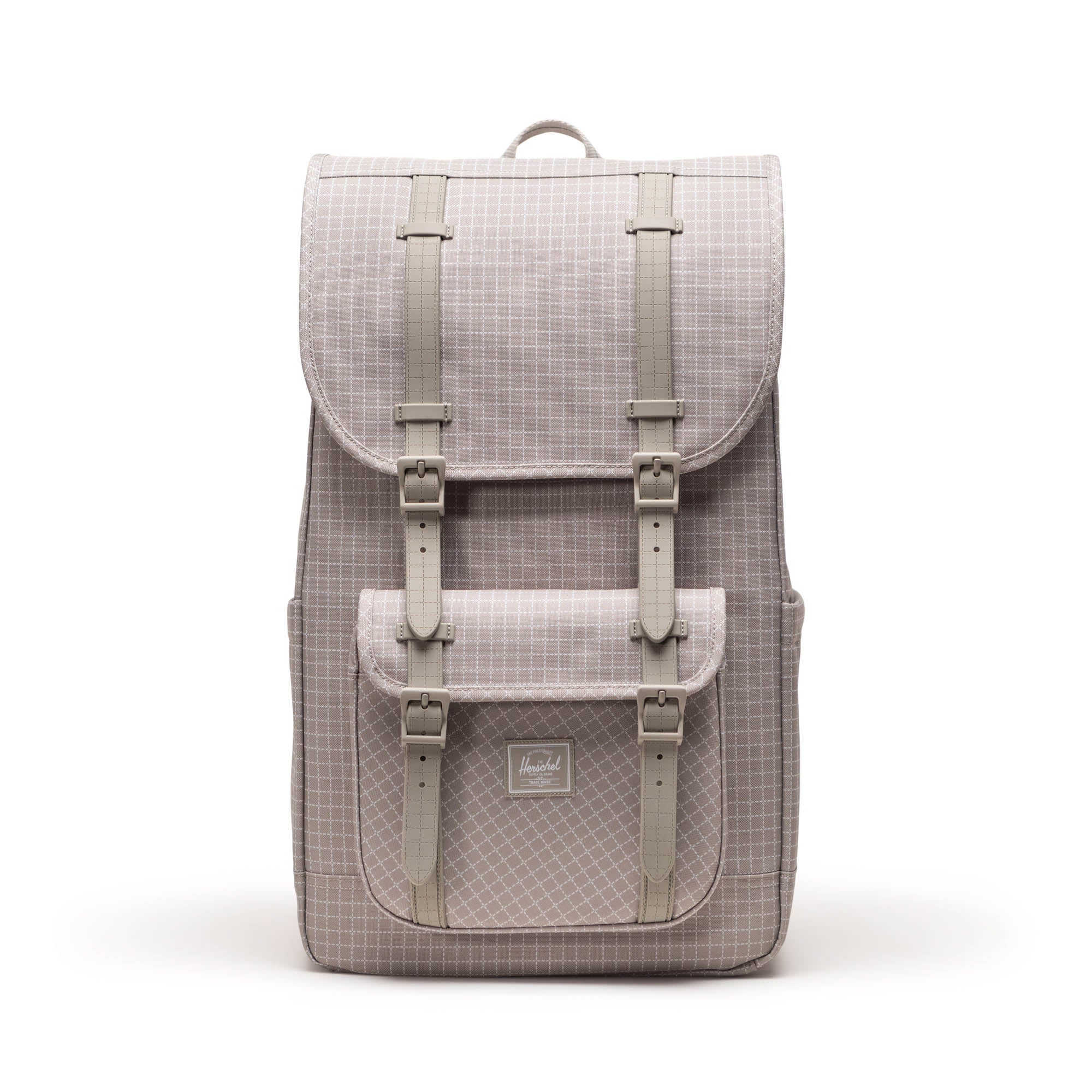 Grid Gri Herschel Little America Su İtici Kumaş Sırt Çantası, 16" Laptop Uyumlu, 30 L