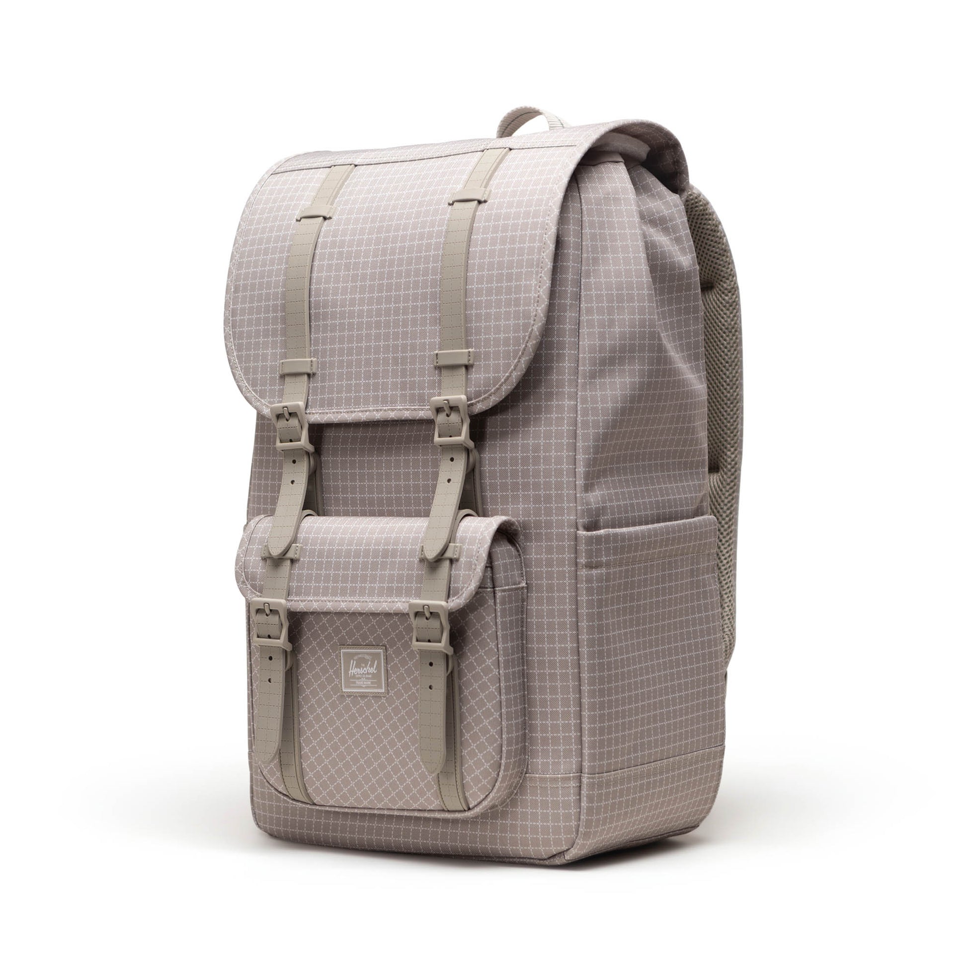 Grid Gri Herschel Little America Su İtici Kumaş Sırt Çantası, 16" Laptop Uyumlu, 30 L