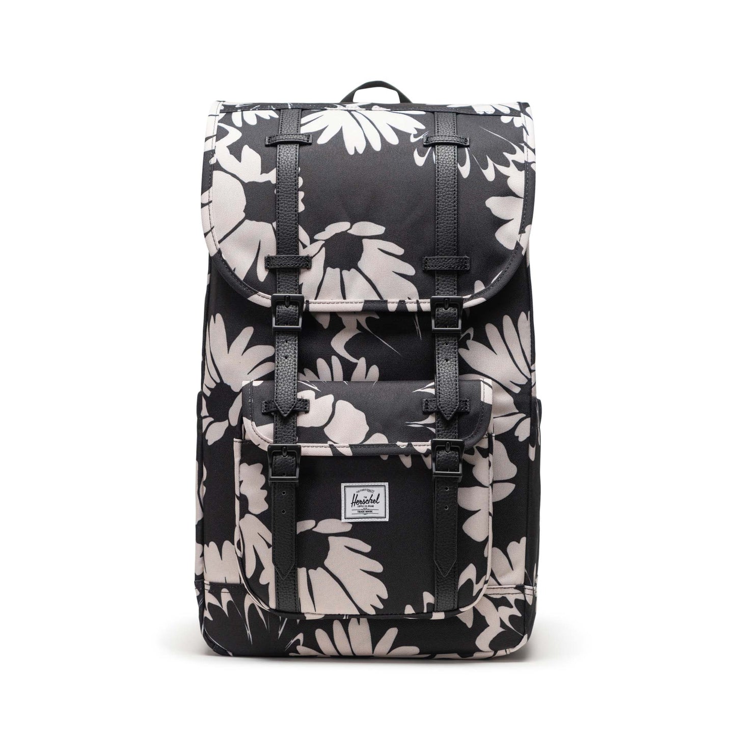 Papatya Siyah - Beyaz Herschel Little America Su İtici Kumaş Sırt Çantası, 16" Laptop Uyumlu, 30 L