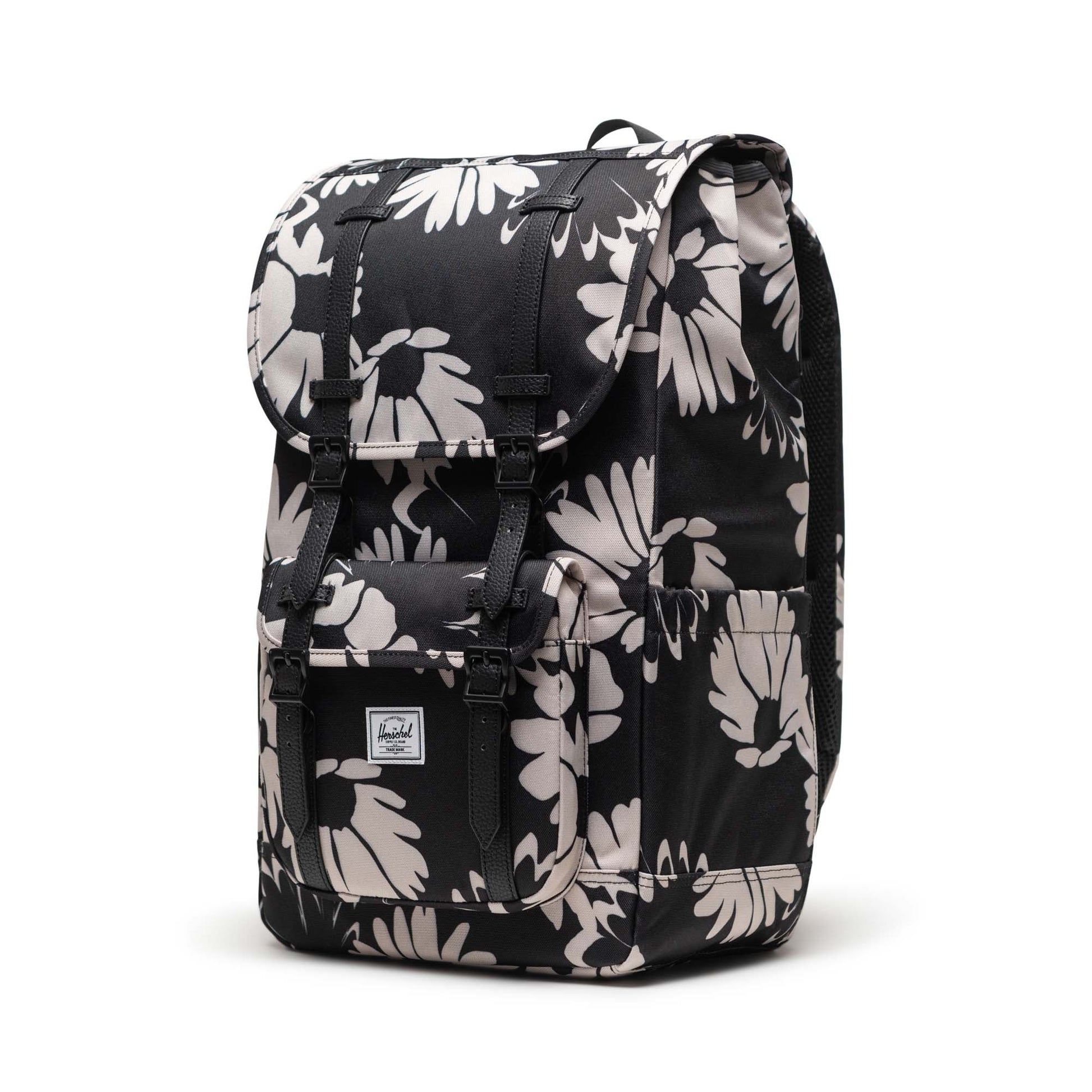 Papatya Siyah - Beyaz Herschel Little America Su İtici Kumaş Sırt Çantası, 16" Laptop Uyumlu, 30 L