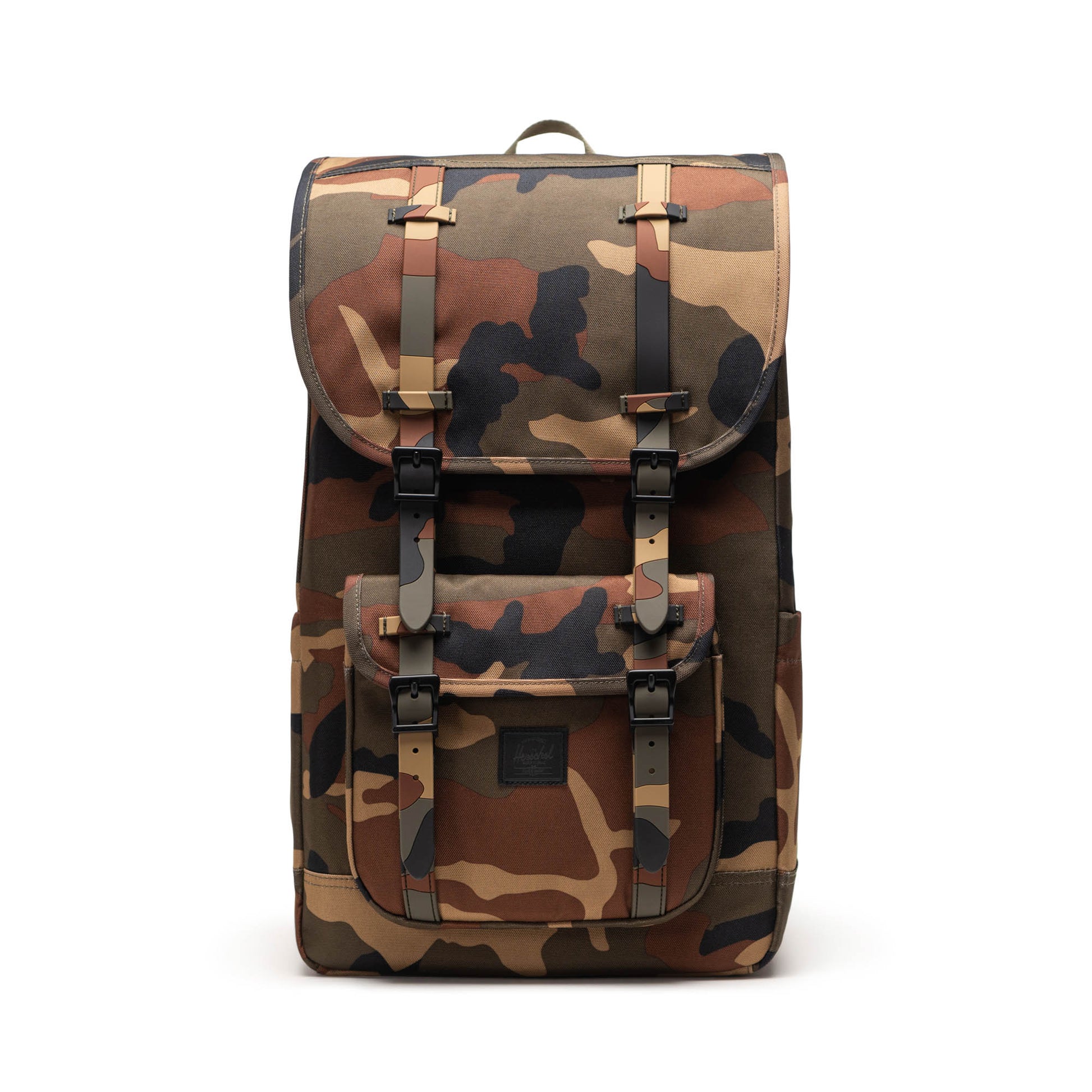 Kamuflaj - Siyah Herschel Little America Su İtici Kumaş Sırt Çantası, 16" Laptop Uyumlu, 30 L