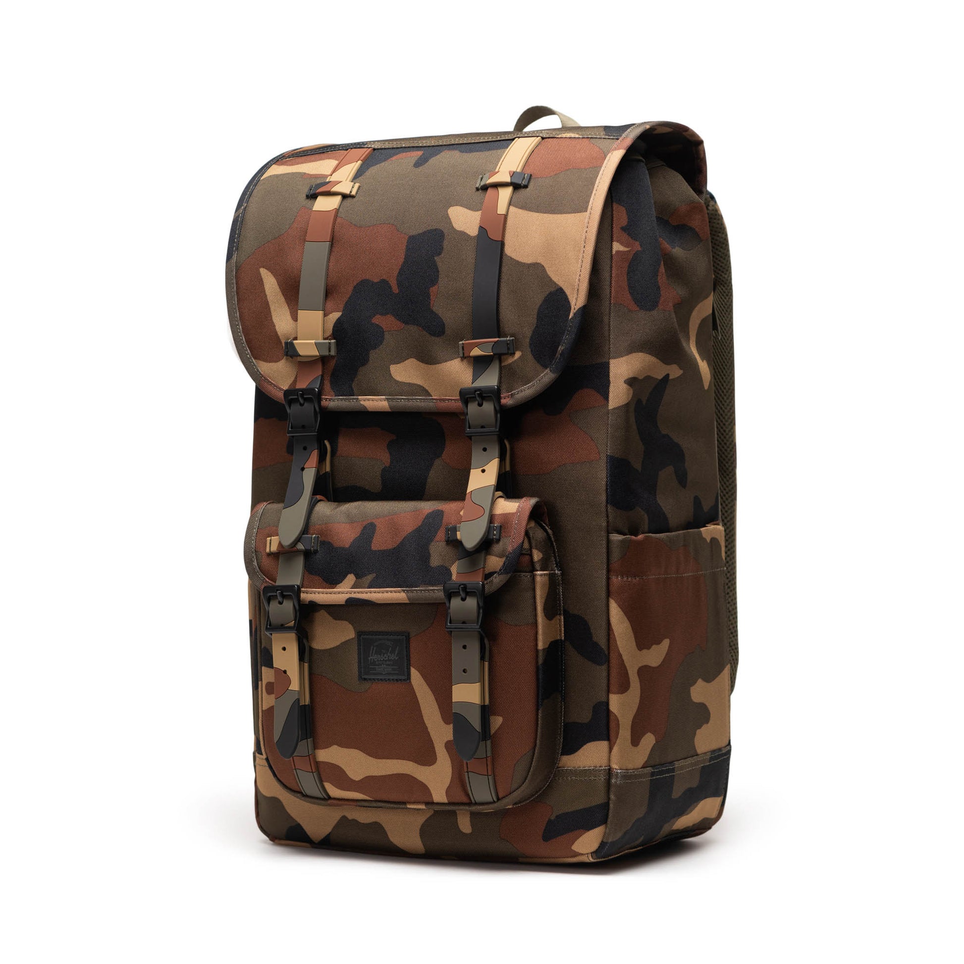 Kamuflaj - Siyah Herschel Little America Su İtici Kumaş Sırt Çantası, 16" Laptop Uyumlu, 30 L