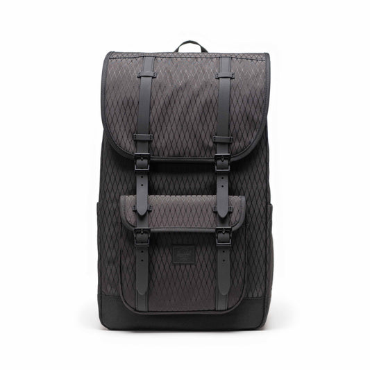 Elmas Dokulu Siyah Herschel Little America Su İtici Kumaş Sırt Çantası, 16" Laptop Uyumlu, 30 L