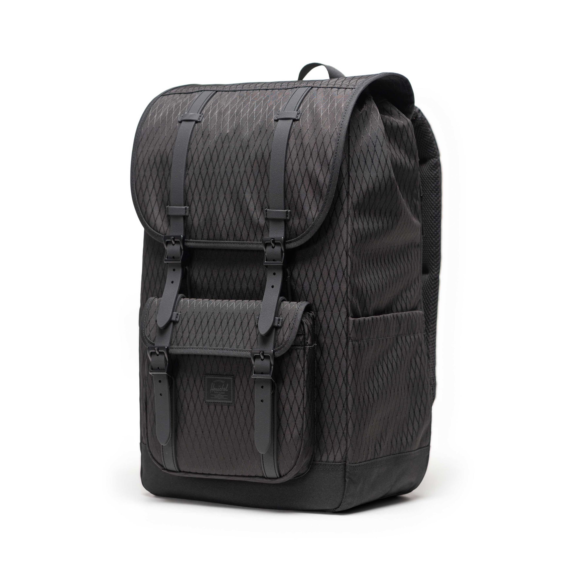 Elmas Dokulu Siyah Herschel Little America Su İtici Kumaş Sırt Çantası, 16" Laptop Uyumlu, 30 L