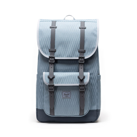 Elmas Dokulu Puslu Mavi Herschel Little America Su İtici Kumaş Sırt Çantası, 16" Laptop Uyumlu, 30 L