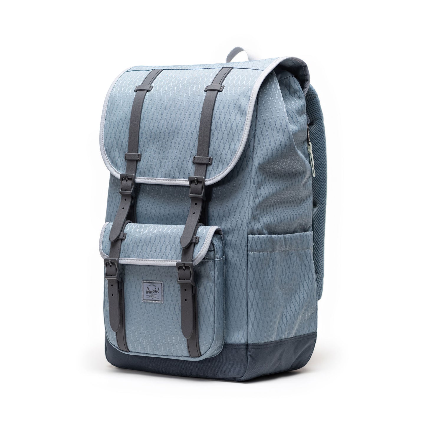 Elmas Dokulu Puslu Mavi Herschel Little America Su İtici Kumaş Sırt Çantası, 16" Laptop Uyumlu, 30 L