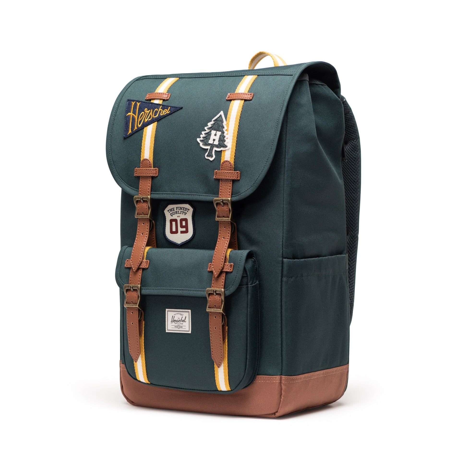 Koyu Yeşil - Pudra Herschel Little America Su İtici Kumaş Sırt Çantası, 16" Laptop Uyumlu, 30 L