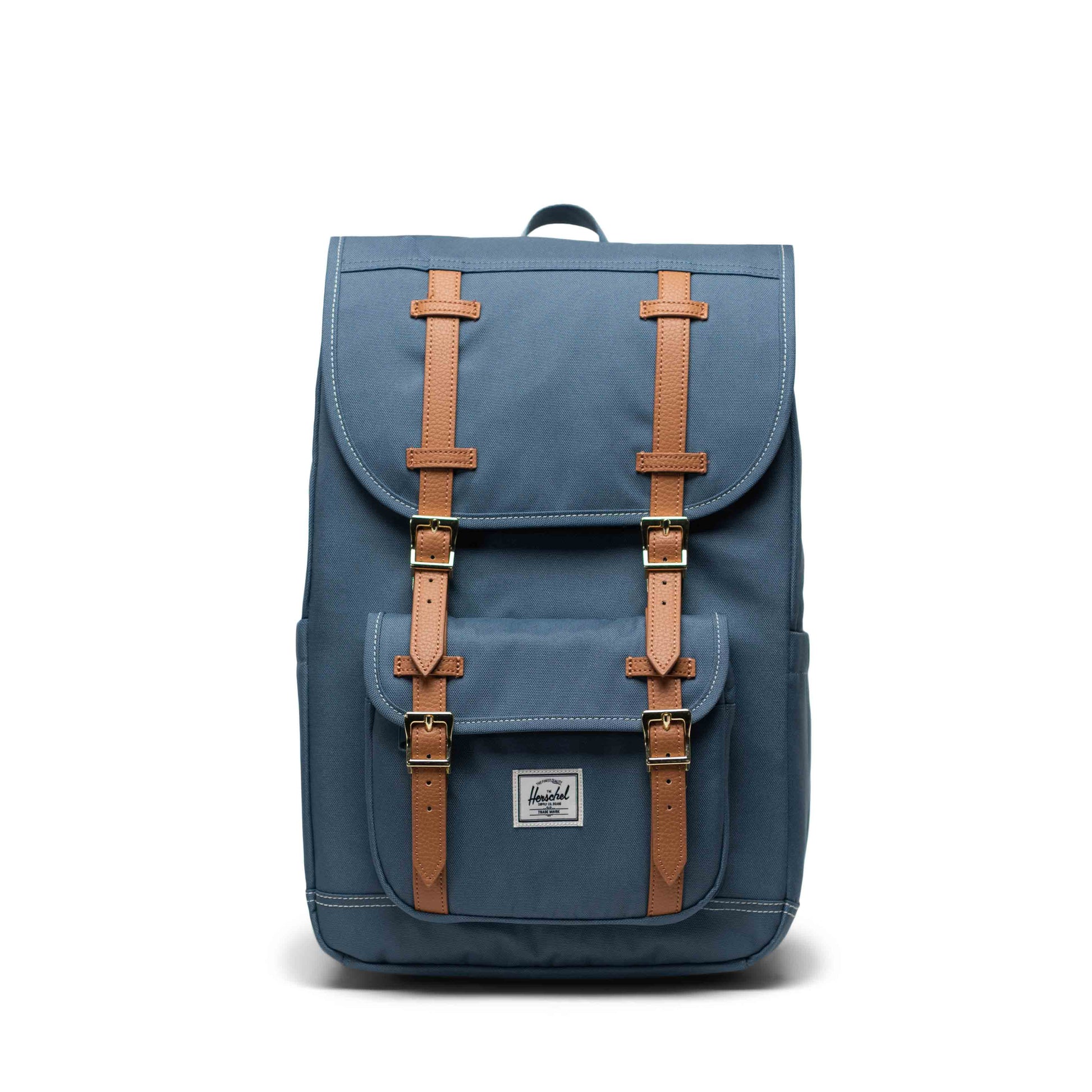 Dikişli Buğulu Mavi Herschel Little America Orta Boy Su İtici Kumaş Sırt Çantası, 16" Laptop Uyumlu, 21 L