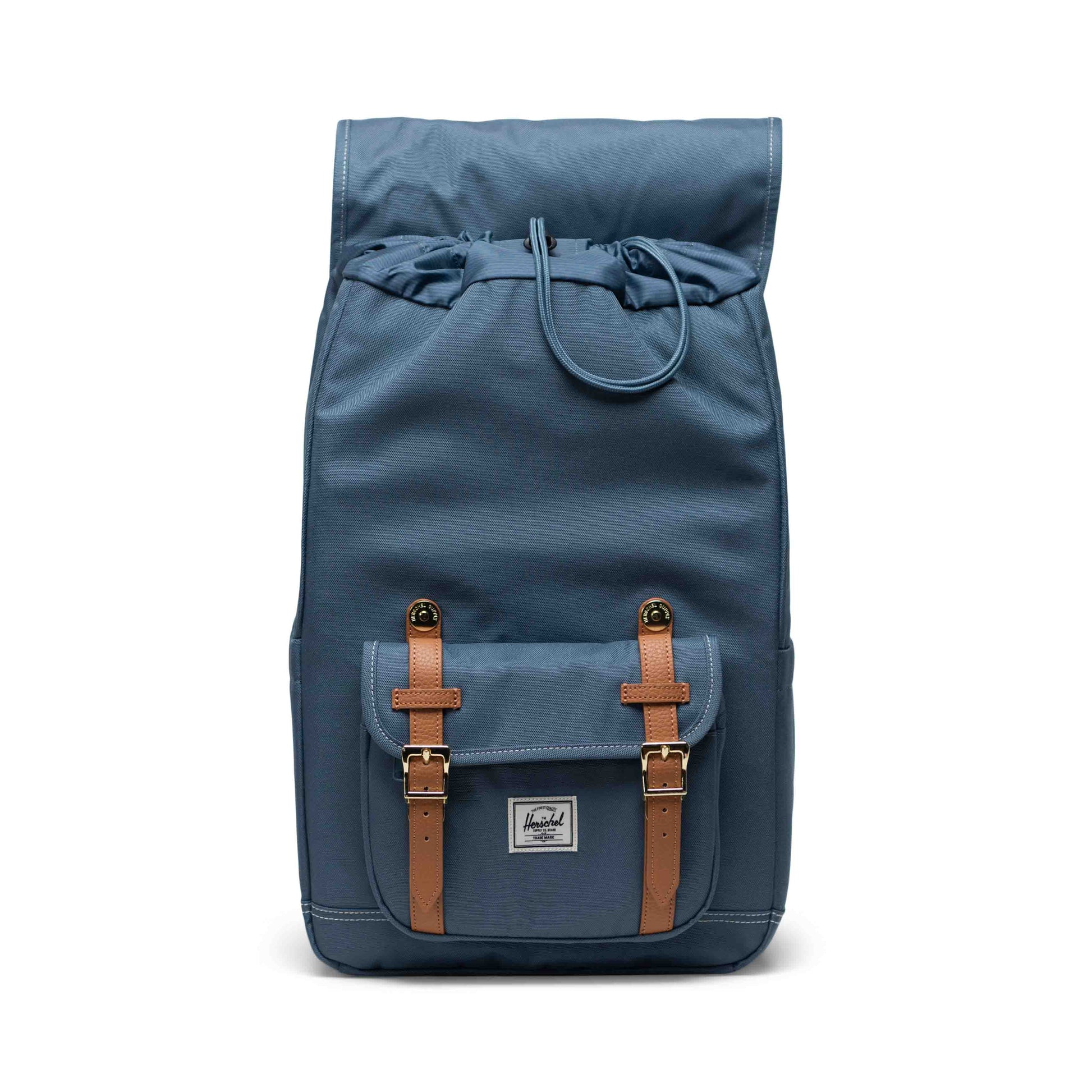 Dikişli Buğulu Mavi Herschel Little America Orta Boy Su İtici Kumaş Sırt Çantası, 16" Laptop Uyumlu, 21 L