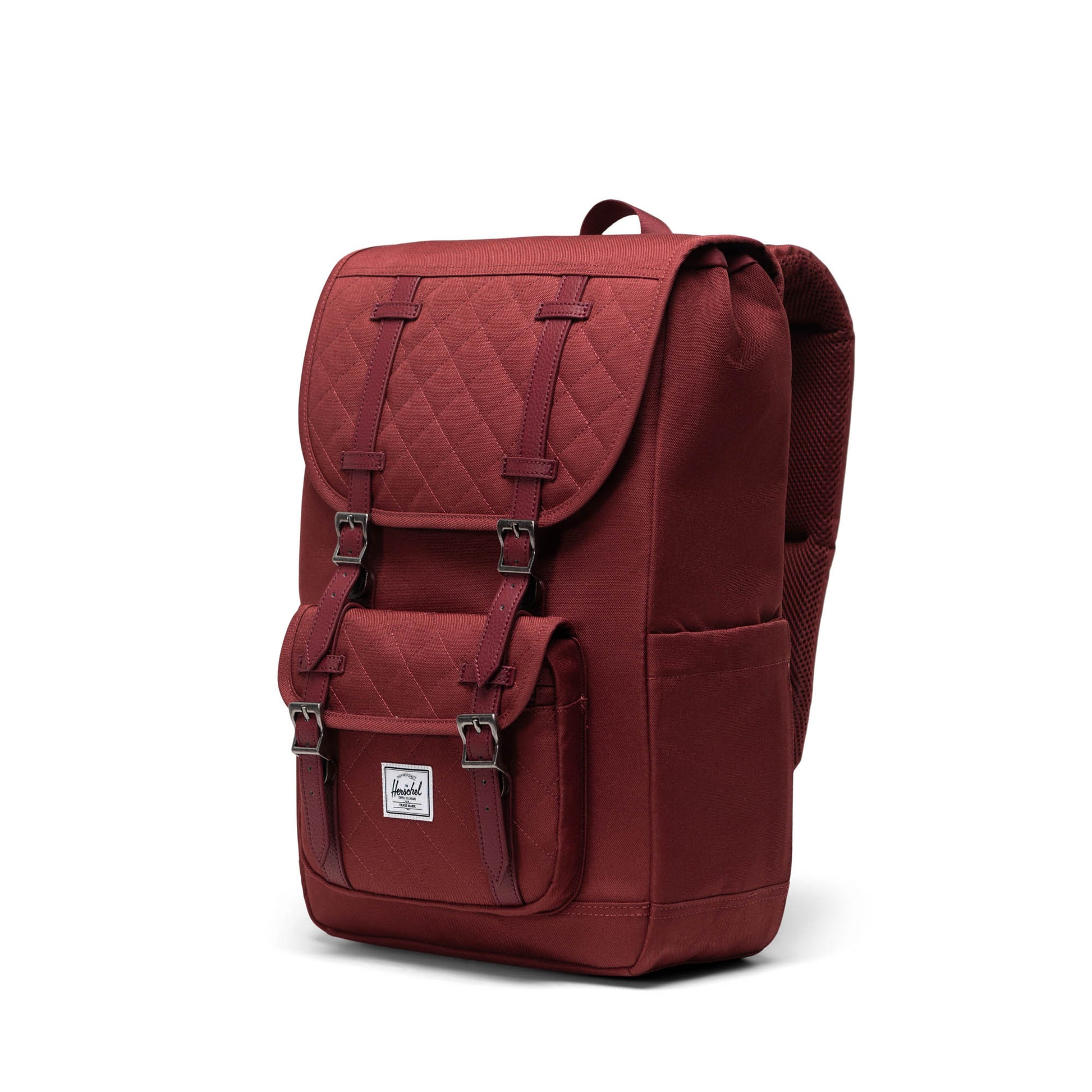 Mürdüm Kapitone Herschel Little America Orta Boy Su İtici Kumaş Sırt Çantası, 16" Laptop Uyumlu, 21 L