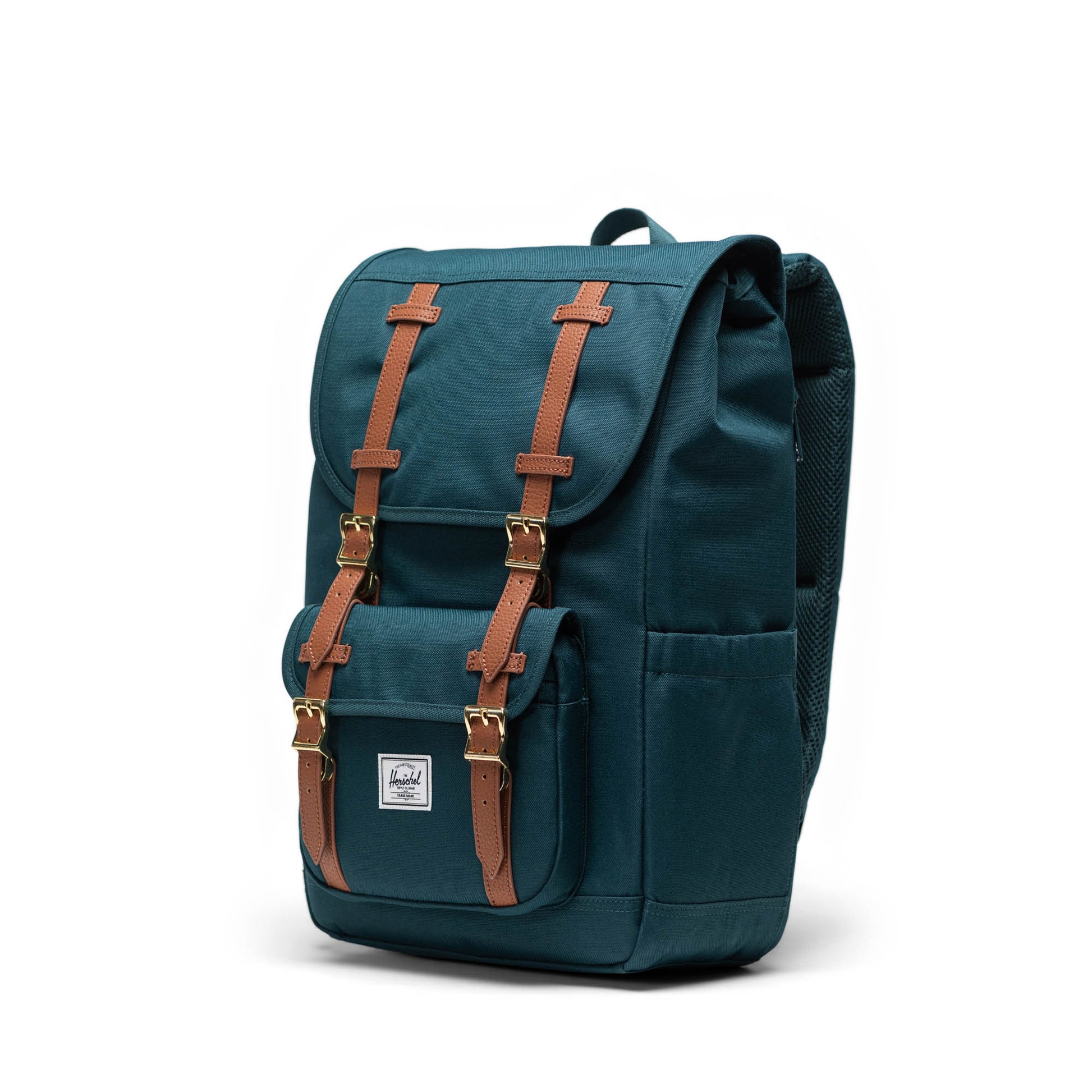 Petrol Mavisi Herschel Little America Orta Boy Su İtici Kumaş Sırt Çantası, 16" Laptop Uyumlu, 21 L