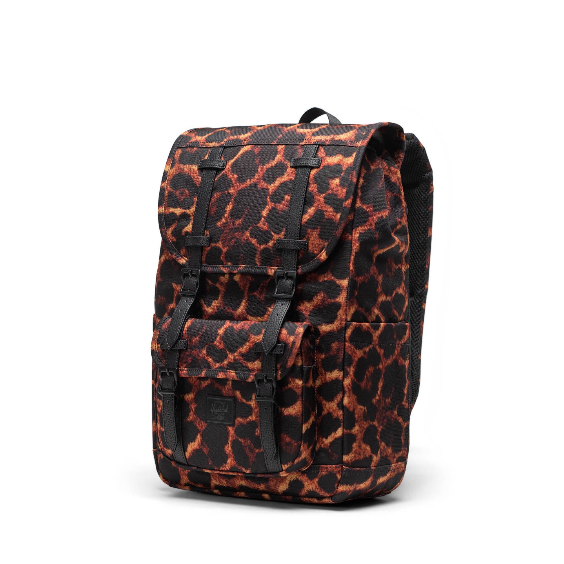 Dijital Leopar Herschel Little America Orta Boy Su İtici Kumaş Sırt Çantası, 16" Laptop Uyumlu, 21 L