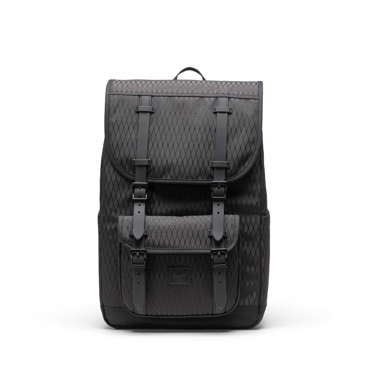 Elmas Dokulu Siyah Herschel Little America Orta Boy Su İtici Kumaş Sırt Çantası, 16" Laptop Uyumlu, 21 L