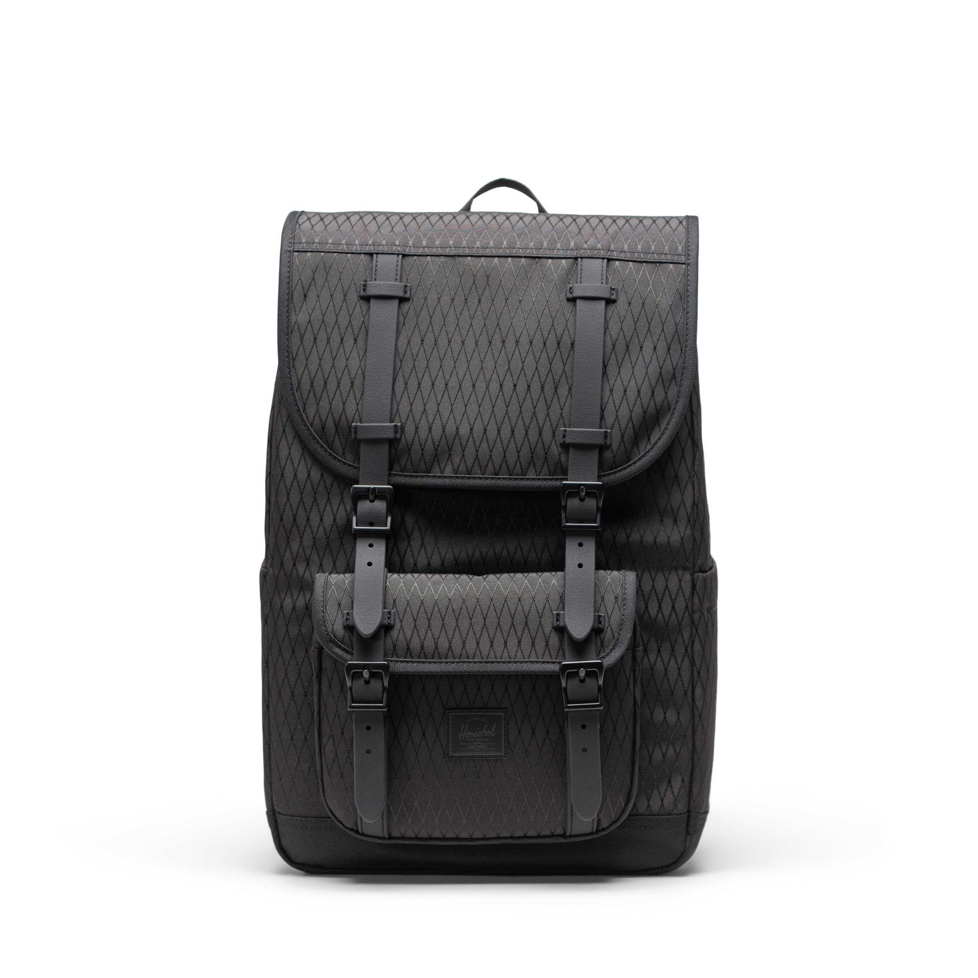 Elmas Dokulu Siyah Herschel Little America Orta Boy Su İtici Kumaş Sırt Çantası, 16" Laptop Uyumlu, 21 L