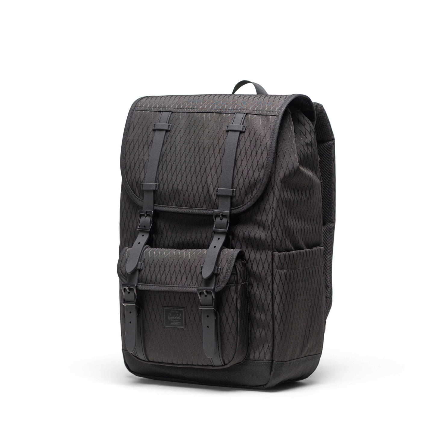 Elmas Dokulu Siyah Herschel Little America Orta Boy Su İtici Kumaş Sırt Çantası, 16" Laptop Uyumlu, 21 L