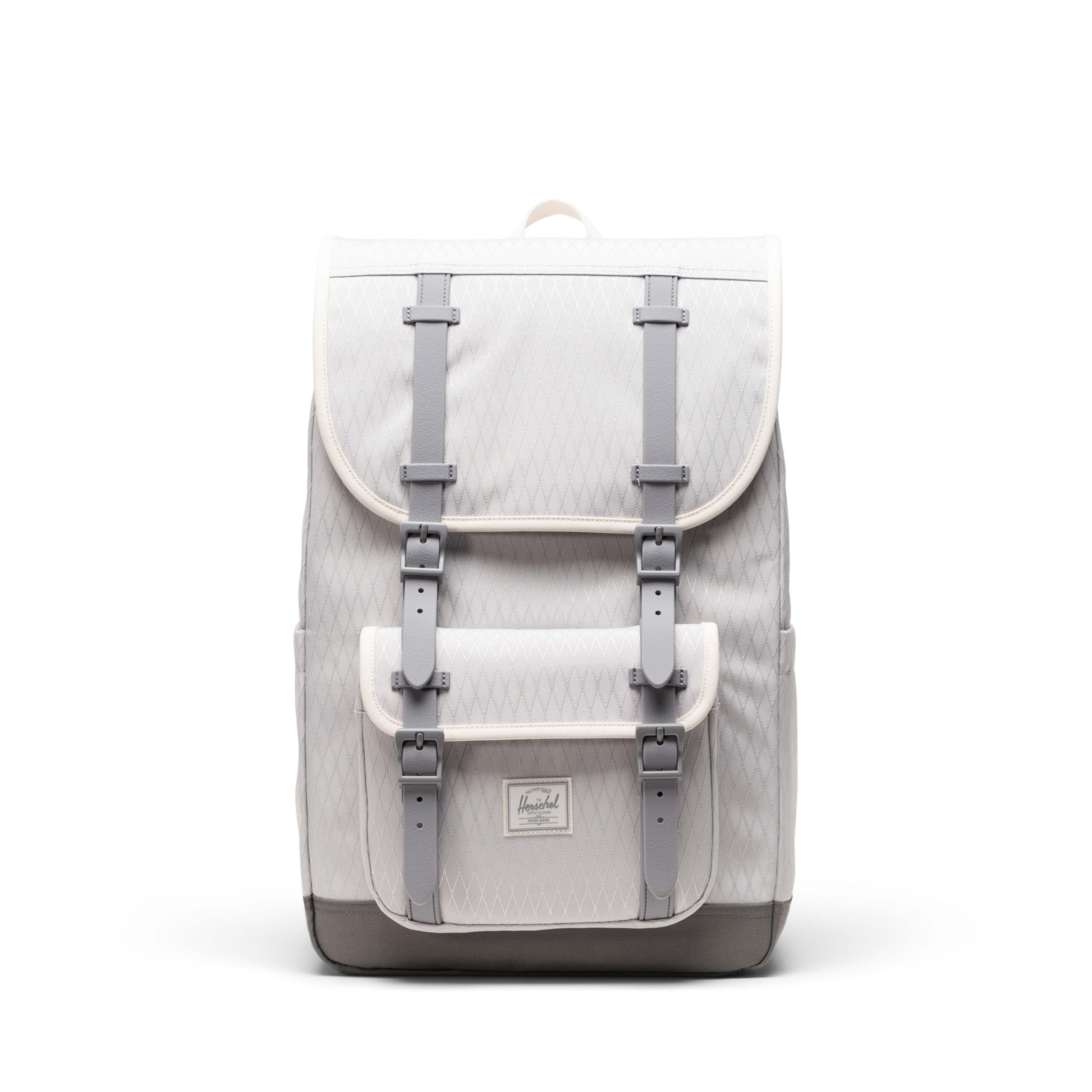 Elmas Dokulu Gri Herschel Little America Orta Boy Su İtici Kumaş Sırt Çantası, 16" Laptop Uyumlu, 21 L