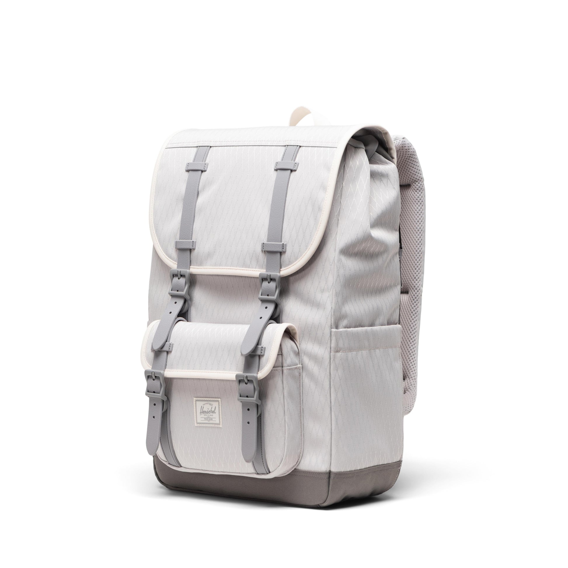 Elmas Dokulu Gri Herschel Little America Orta Boy Su İtici Kumaş Sırt Çantası, 16" Laptop Uyumlu, 21 L