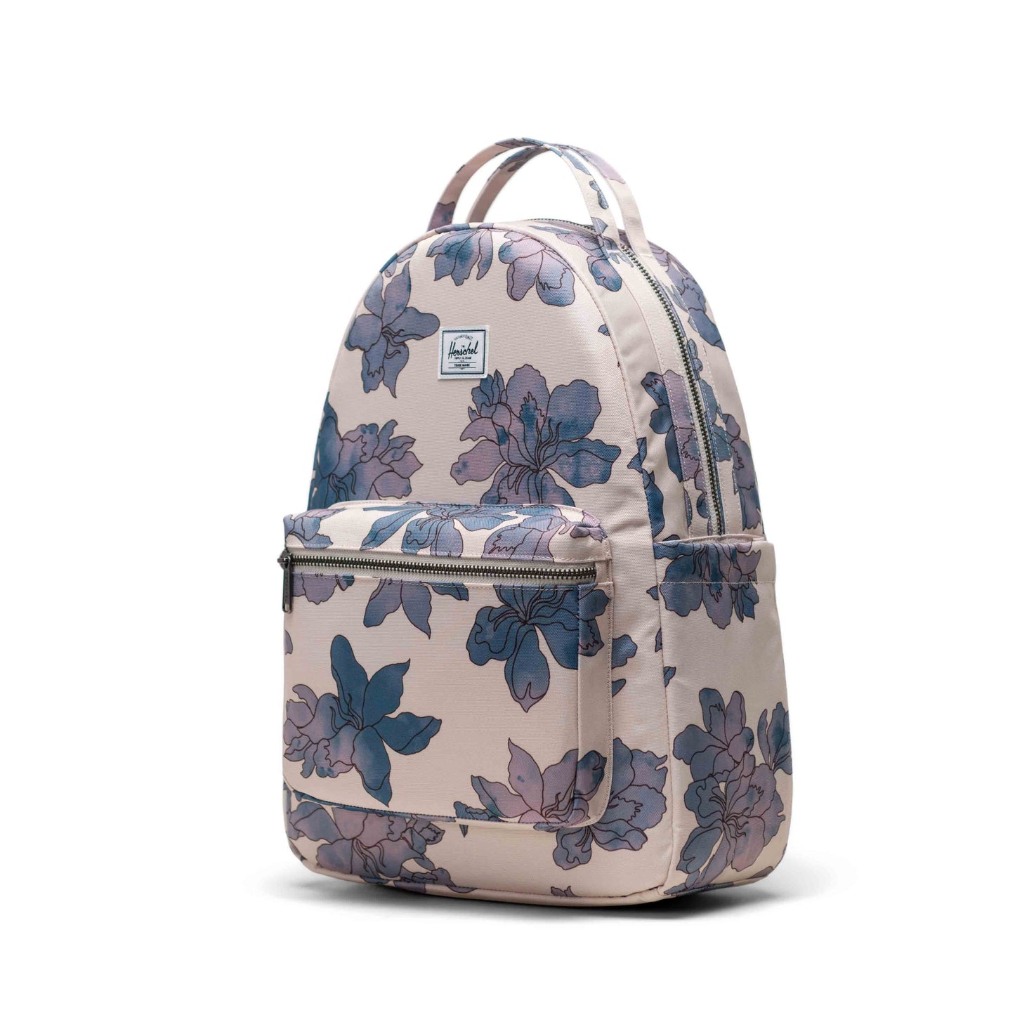 Krem Mavi Çiçek Herschel Nova Su İtici Kumaş Sırt Çantası, 14" Laptop Uyumlu, 18 L