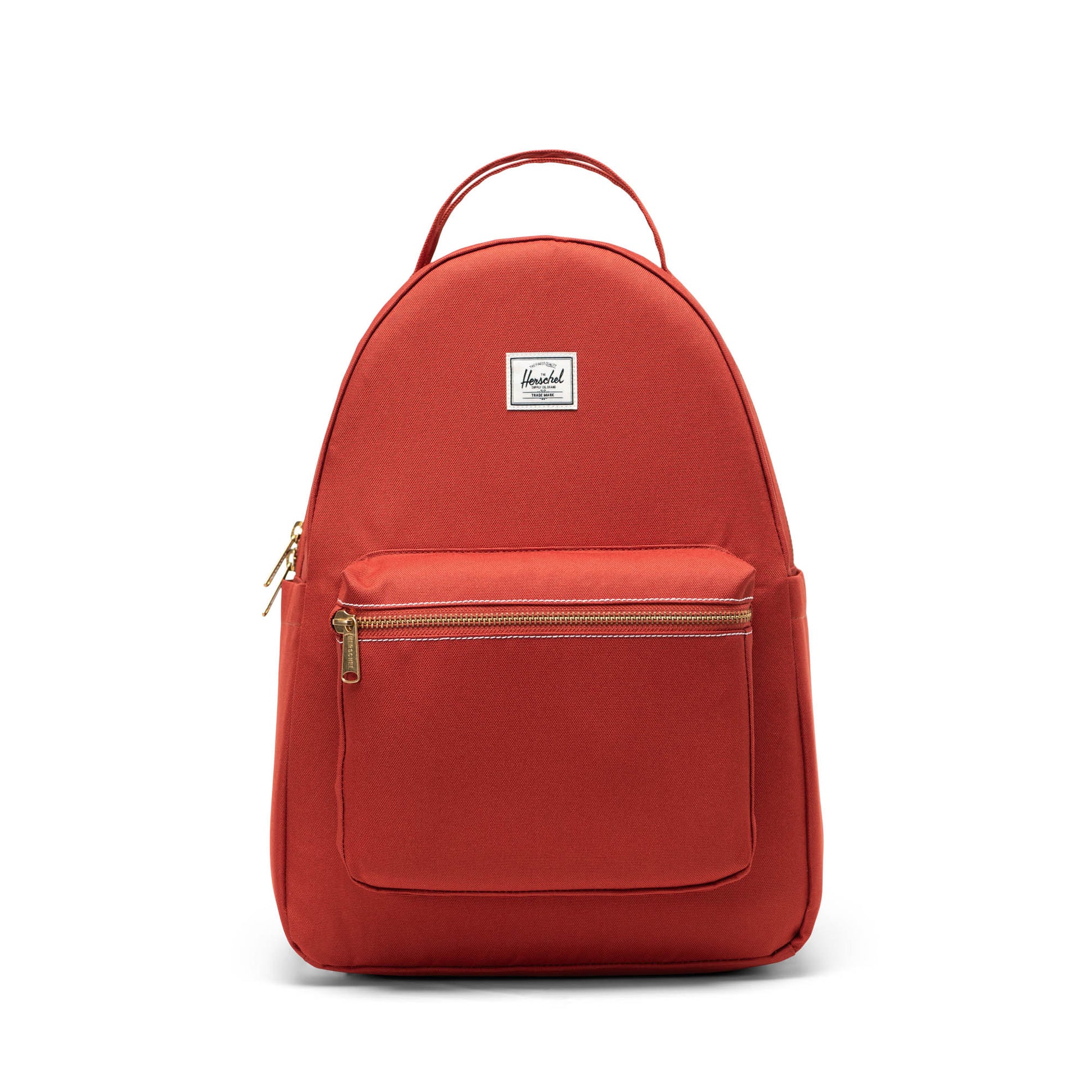 Kiremit - Beyaz Dikişli Herschel Nova Su İtici Kumaş Sırt Çantası, 14" Laptop Uyumlu, 18 L