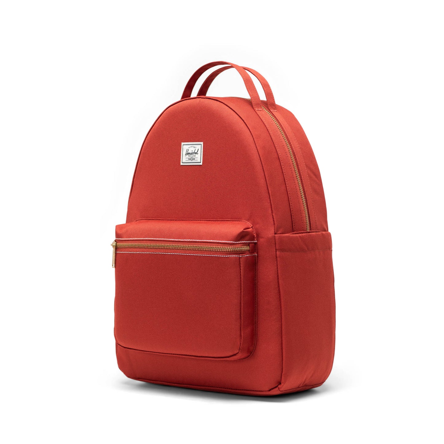 Kiremit - Beyaz Dikişli Herschel Nova Su İtici Kumaş Sırt Çantası, 14" Laptop Uyumlu, 18 L