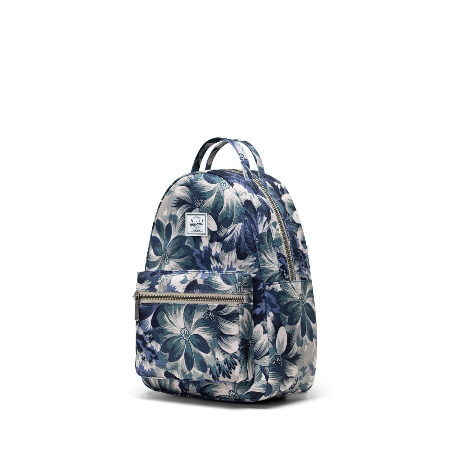Çiçekli Lacivert - Siyah Herschel Nova Mini Su İtici Kumaş Sırt Çantası, 9 L