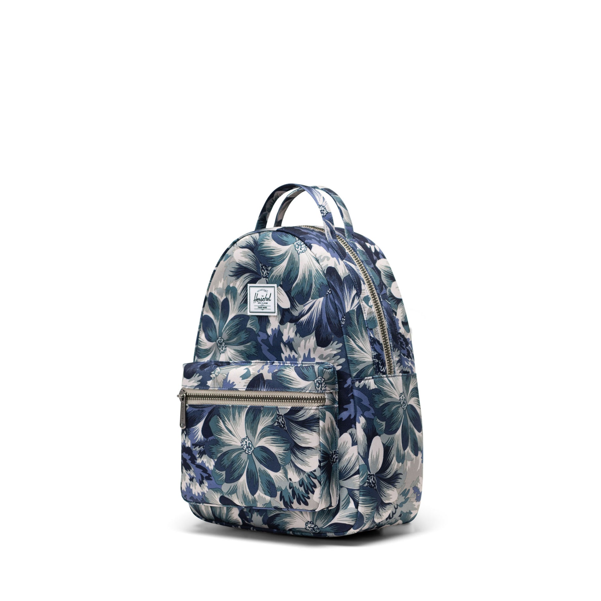 Çiçekli Lacivert - Siyah Herschel Nova Mini Su İtici Kumaş Sırt Çantası, 9 L