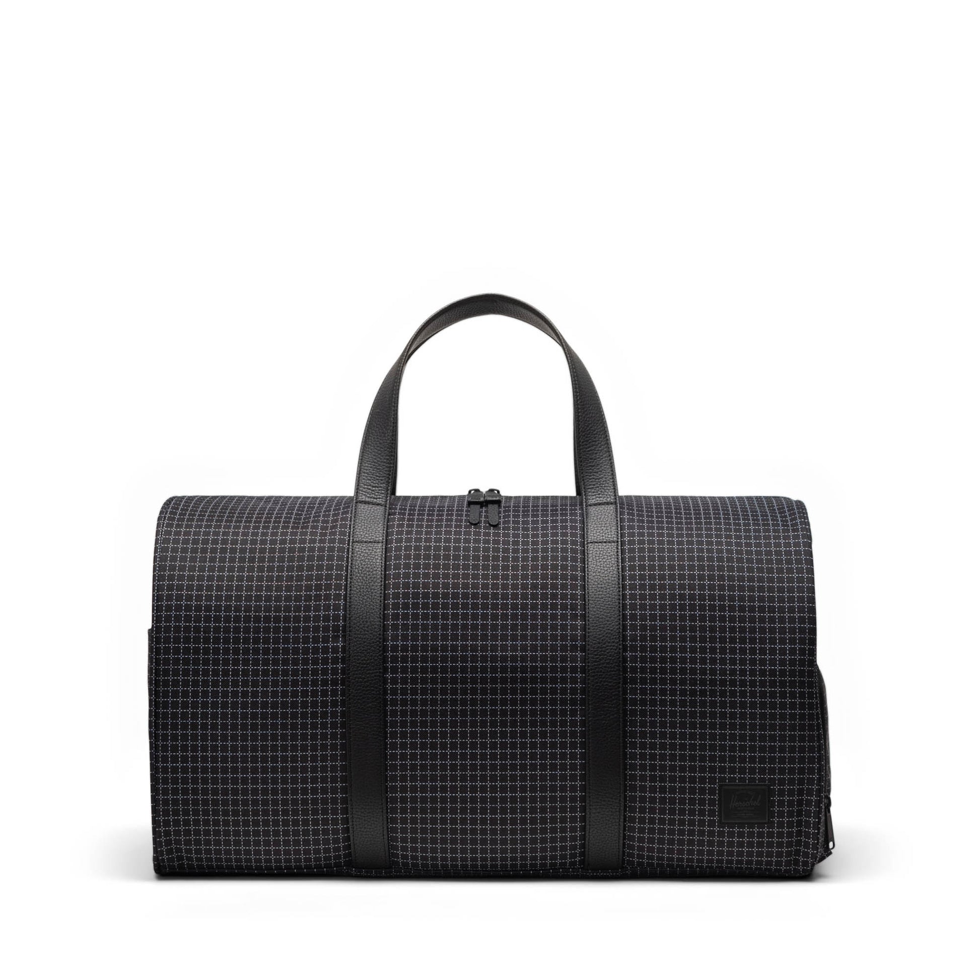 Grid Siyah Herschel Novel Duffle Seyahat ve Spor Çantası