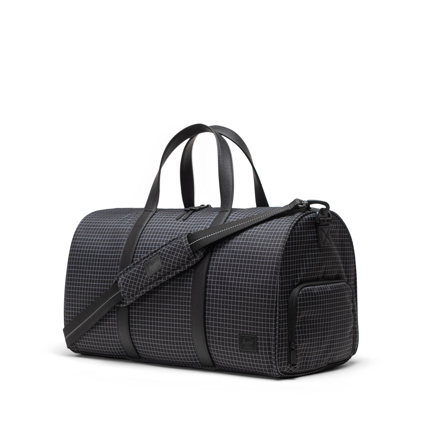 Grid Siyah Herschel Novel Duffle Seyahat ve Spor Çantası