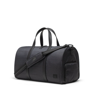 Grid Siyah Herschel Novel Duffle Seyahat ve Spor Çantası