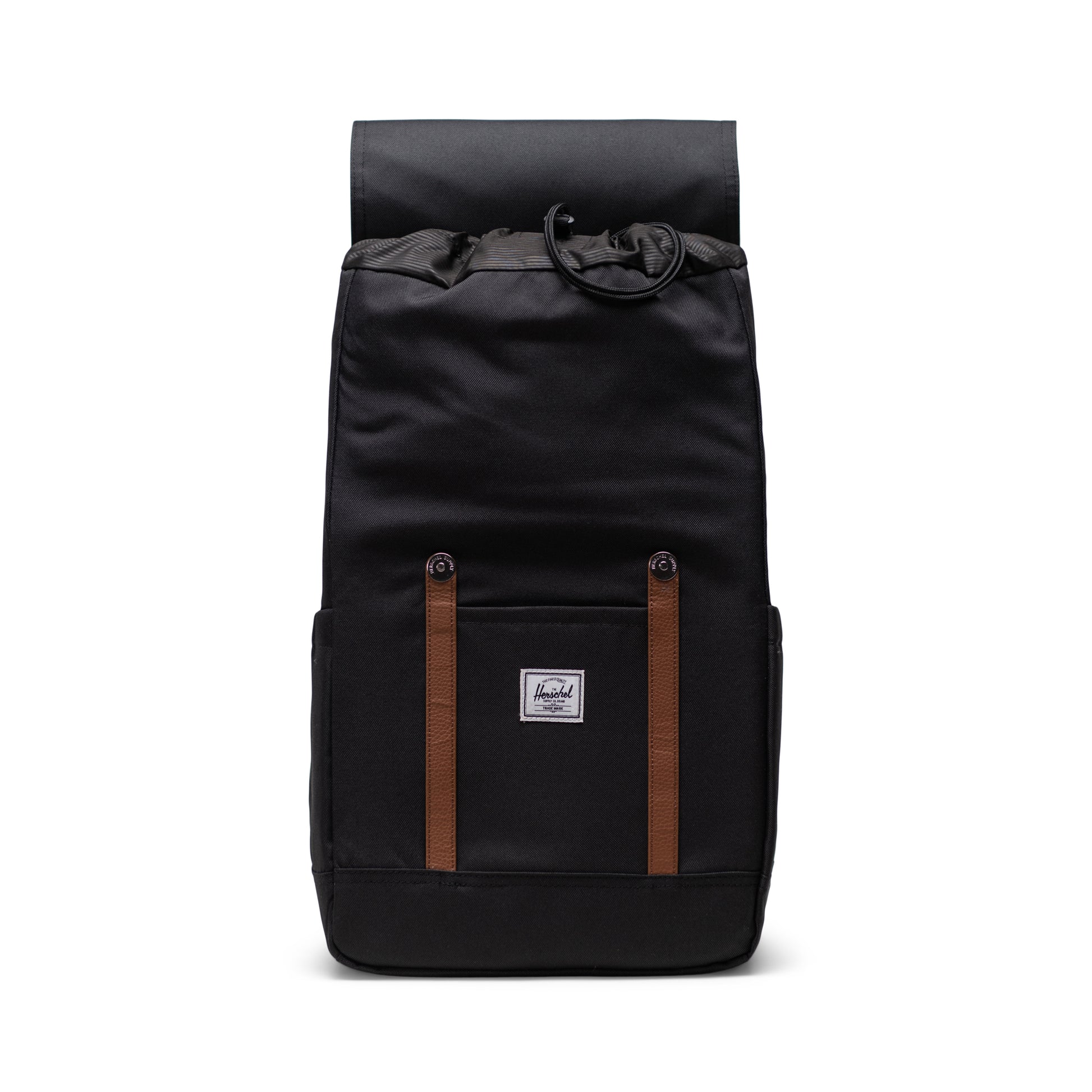 Siyah Herschel Retreat Su İtici Kumaş 16" Laptop Uyumlu Mıknatıslı Kapama Sırt Çantası, 23 L