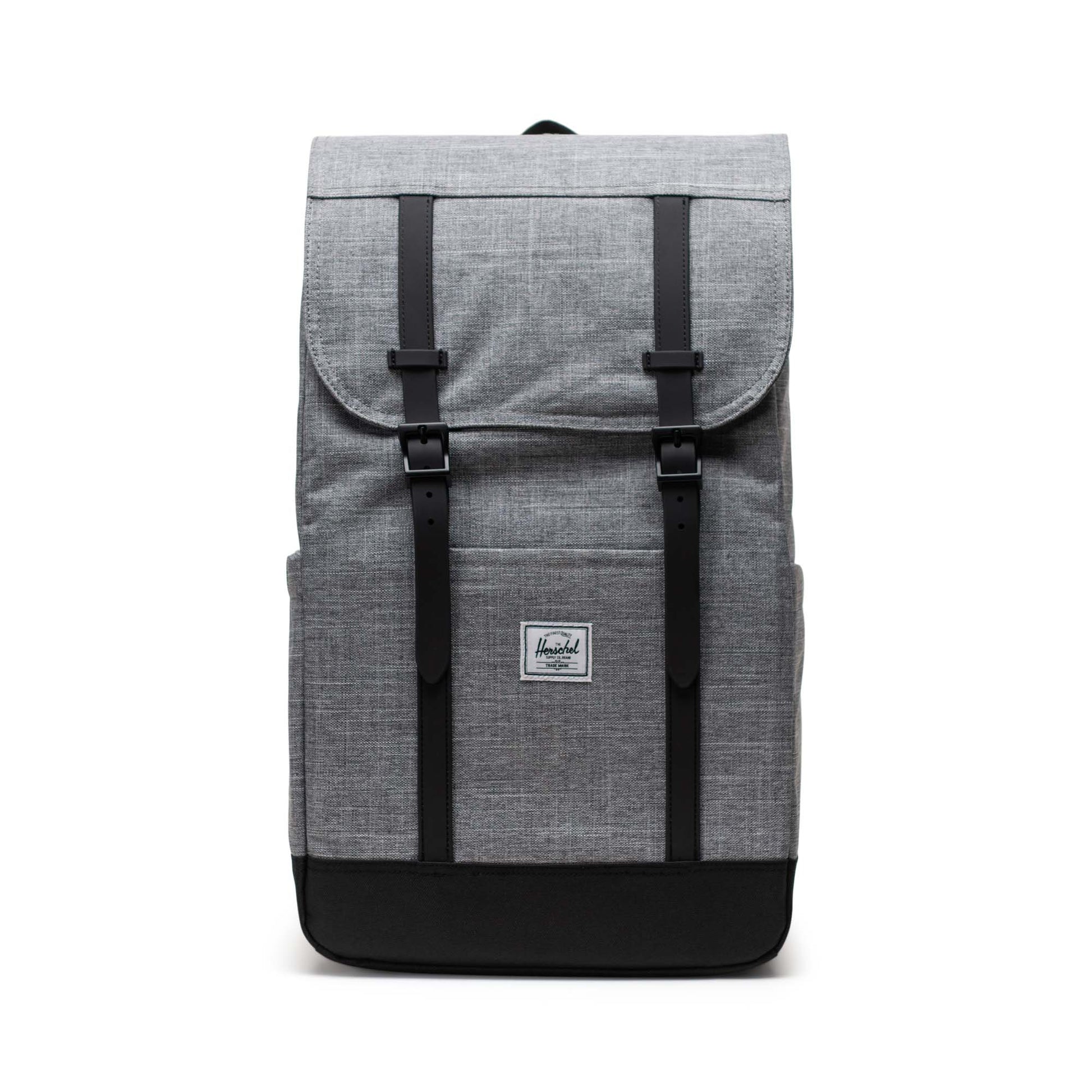 Kırçıllı Antrasit Herschel Retreat Su İtici Kumaş 16" Laptop Uyumlu Mıknatıslı Kapama Sırt Çantası, 23 L