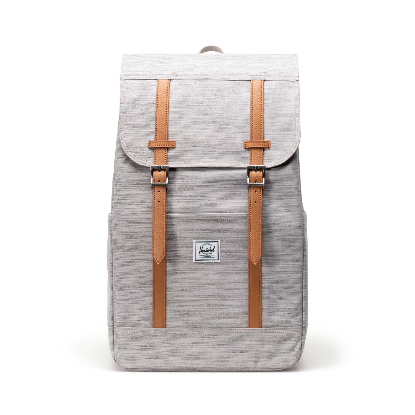 Kırçıllı Açık Gri Herschel Retreat Su İtici Kumaş 16" Laptop Uyumlu Mıknatıslı Kapama Sırt Çantası, 23 L