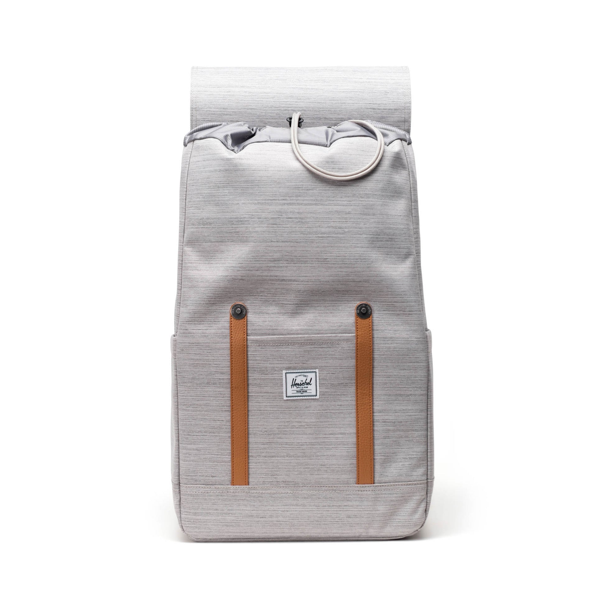 Kırçıllı Açık Gri Herschel Retreat Su İtici Kumaş 16" Laptop Uyumlu Mıknatıslı Kapama Sırt Çantası, 23 L