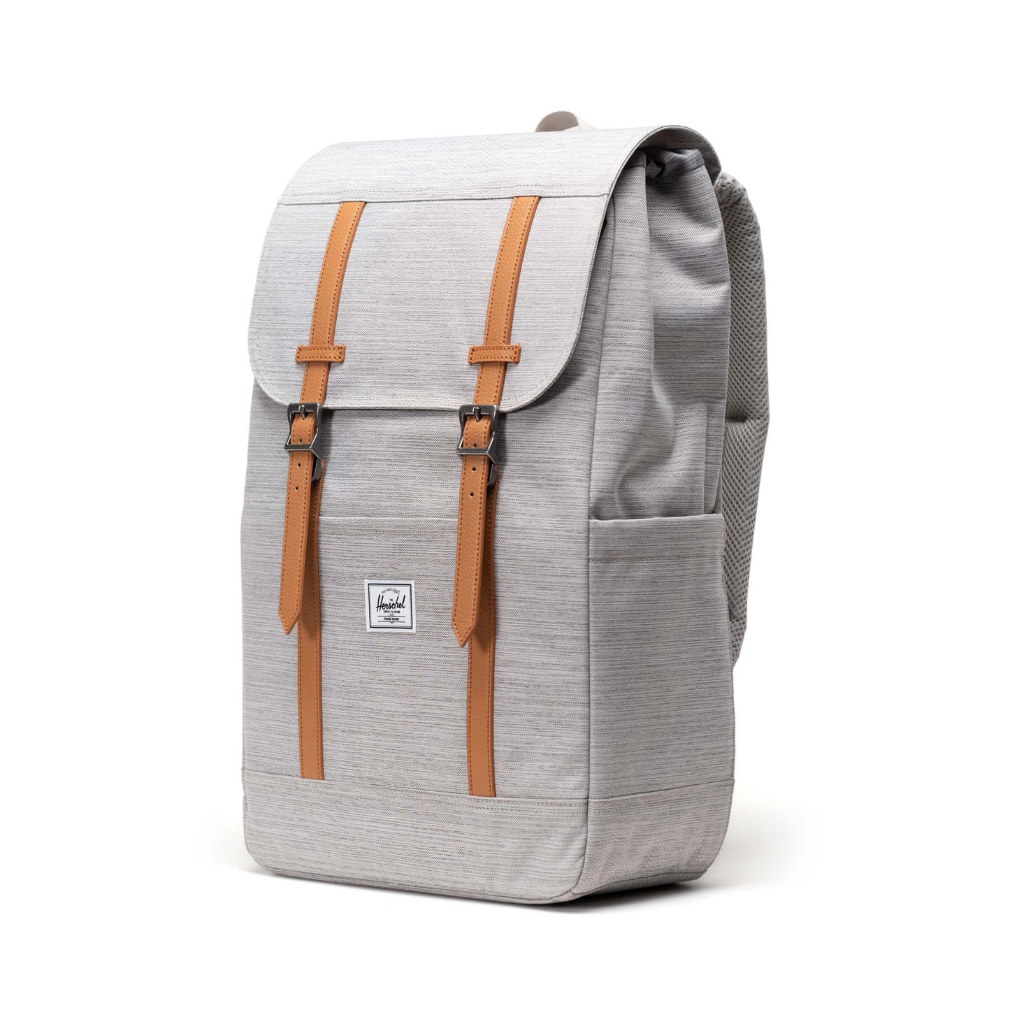 Kırçıllı Açık Gri Herschel Retreat Su İtici Kumaş 16" Laptop Uyumlu Mıknatıslı Kapama Sırt Çantası, 23 L