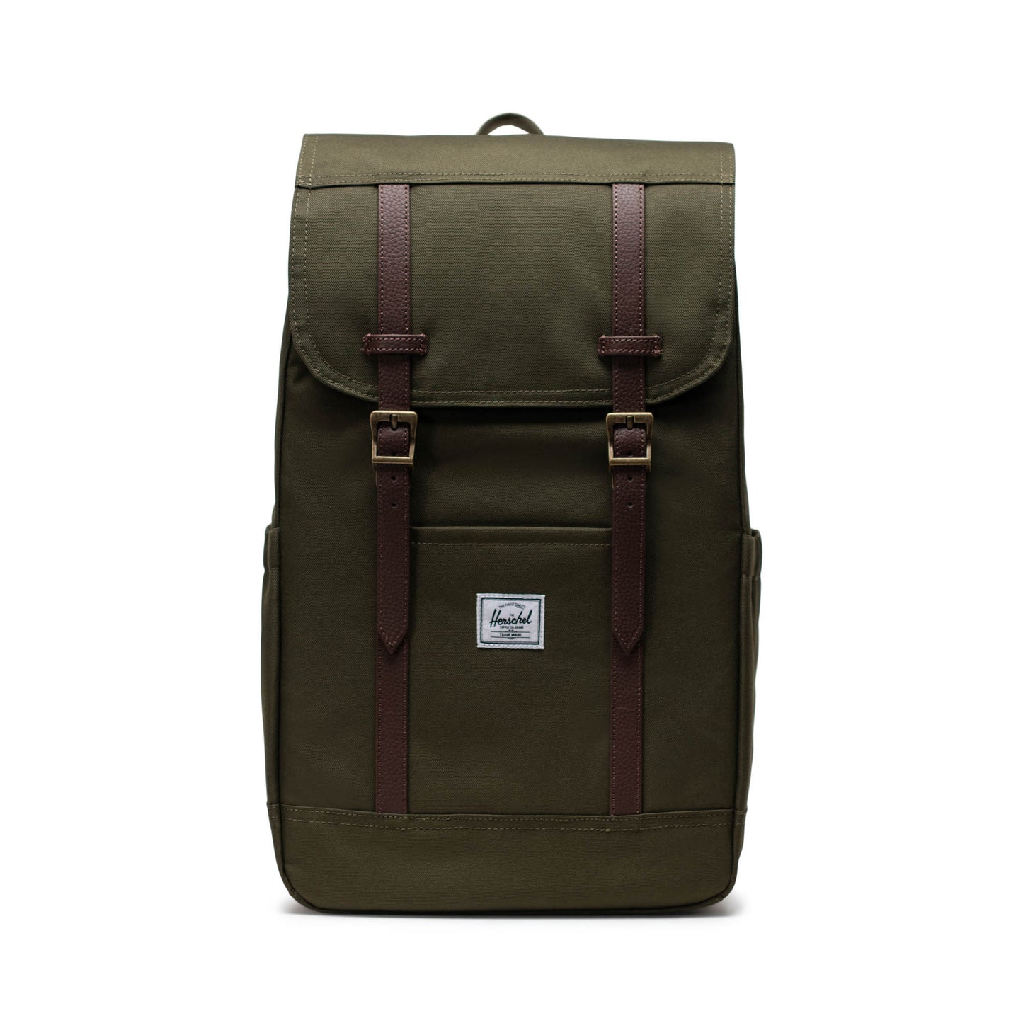 Haki Herschel Retreat Su İtici Kumaş 16" Laptop Uyumlu Mıknatıslı Kapama Sırt Çantası, 23 L