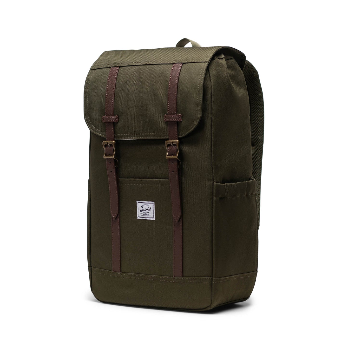 Haki Herschel Retreat Su İtici Kumaş 16" Laptop Uyumlu Mıknatıslı Kapama Sırt Çantası, 23 L