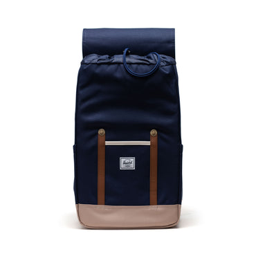 Lacivert - Vizon Herschel Retreat Su İtici Kumaş 16" Laptop Uyumlu Mıknatıslı Kapama Sırt Çantası, 23 L