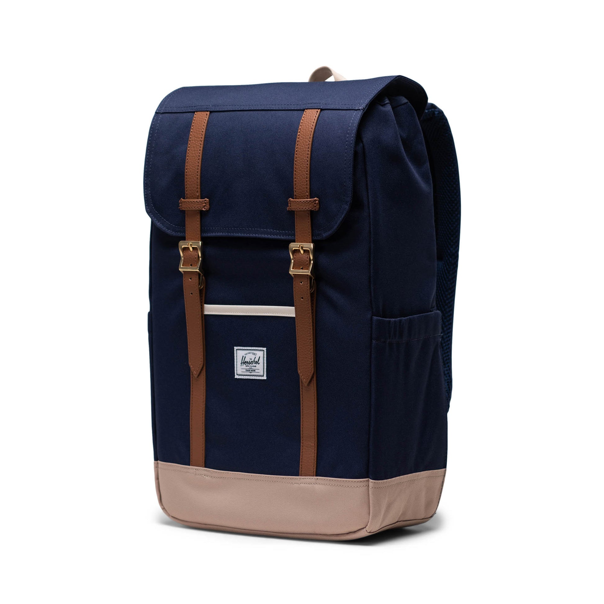 Lacivert - Vizon Herschel Retreat Su İtici Kumaş 16" Laptop Uyumlu Mıknatıslı Kapama Sırt Çantası, 23 L