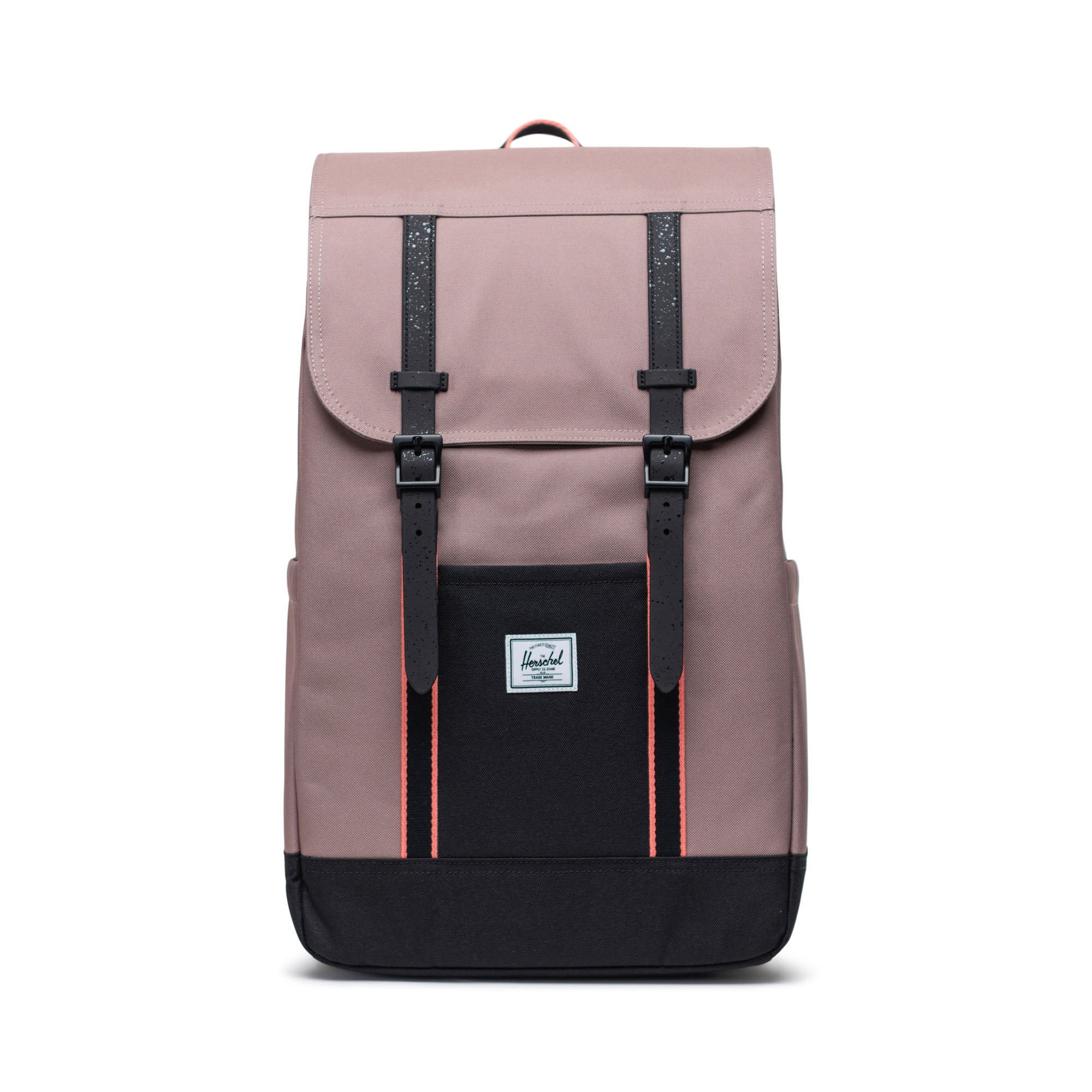 Vizon - Siyah Herschel Retreat Su İtici Kumaş 16" Laptop Uyumlu Mıknatıslı Kapama Sırt Çantası, 23 L